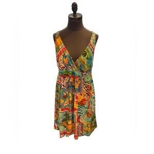 Jams World Vintage Hawaiian Floral Print Sundress Small